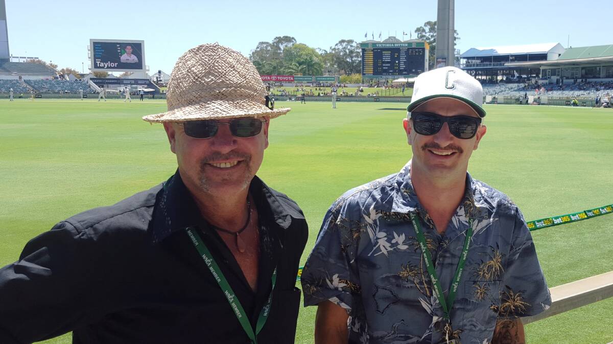 Movember: Father and Son at the WACA.