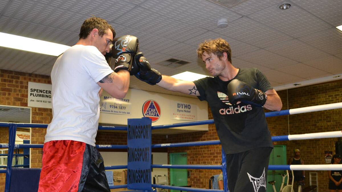 Sparring: Tyron Massara and 'Lethal' Liam Vernon.