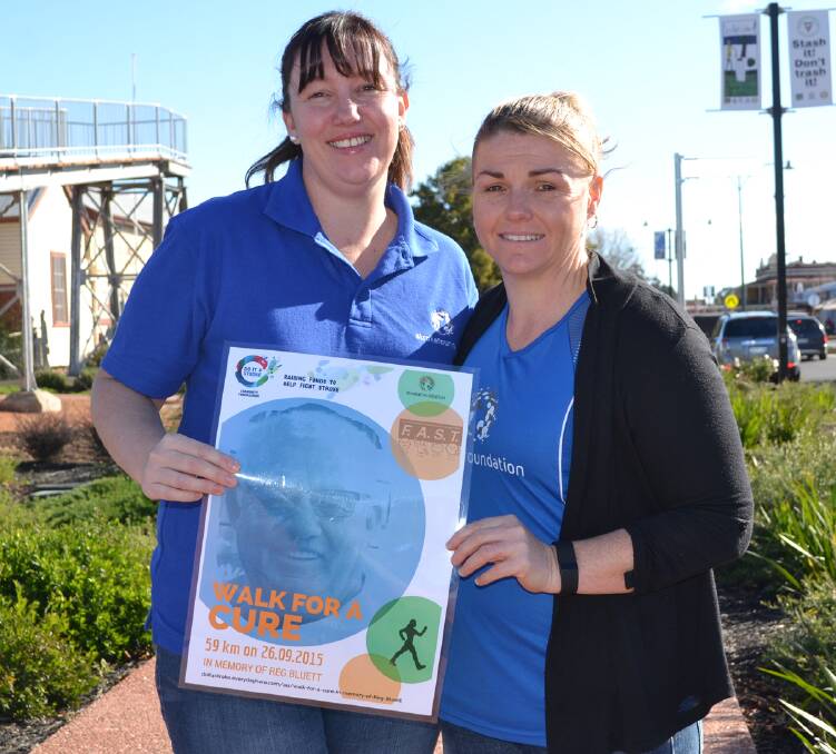 Walk for a cure: Nurse Caroline Stone, whose father passed away after suffering a stroke at the age of 59, and Sascha Shepherd, are urging people to join the walk-for-a-cure to help raise awareness about strokes.