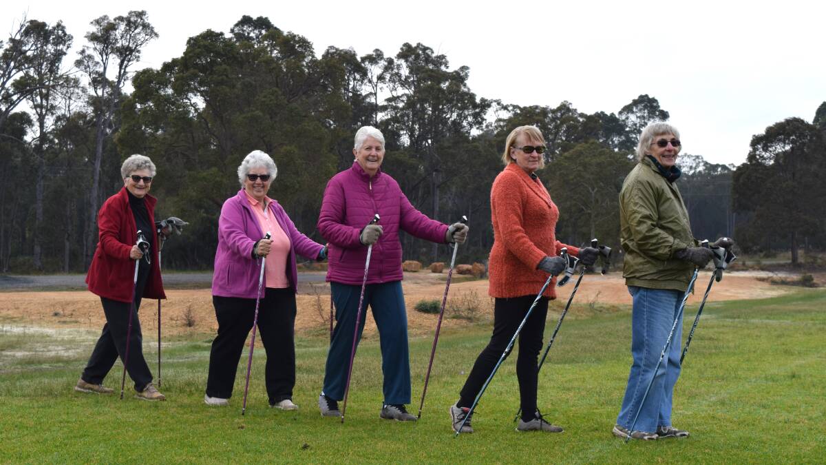 The Collie Coal Crushers Nordic walking group are not letting the winter weather keep them inside. 
