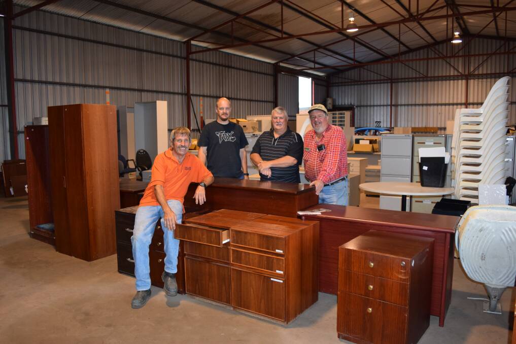 Members of the Collie BMX club and Rotary Club of Collie plan to sell the furniture to raise funds. 