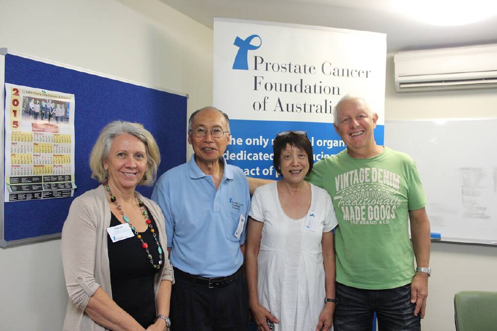 Prostate Cancer WA support groups and outreach co-ordinator Emilia Hay, Co-ordinators for Collie Prostate Cancer Support Mun and Gloria Lye and Bunbury group member Fred Daumuller. 