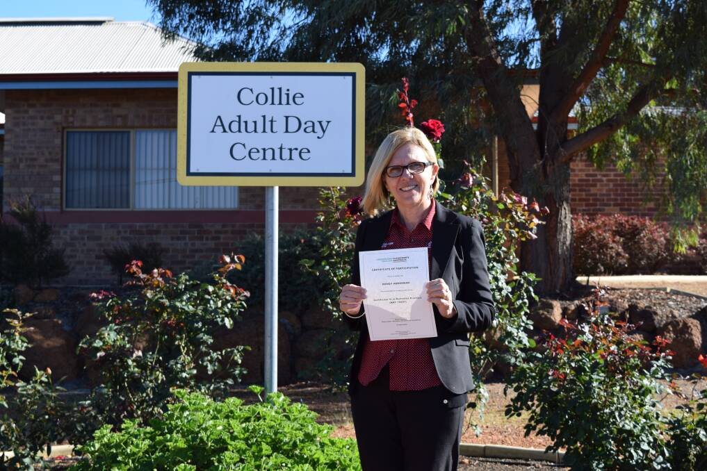 Specialised care: Wendy Akkerman with her certificate.