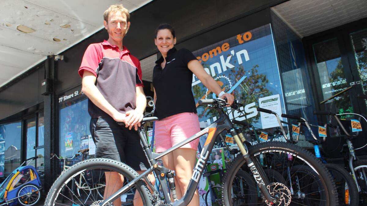 Erik and Tash Mellegers, from Crank'n Cycles in Collie have organised the cycling event.