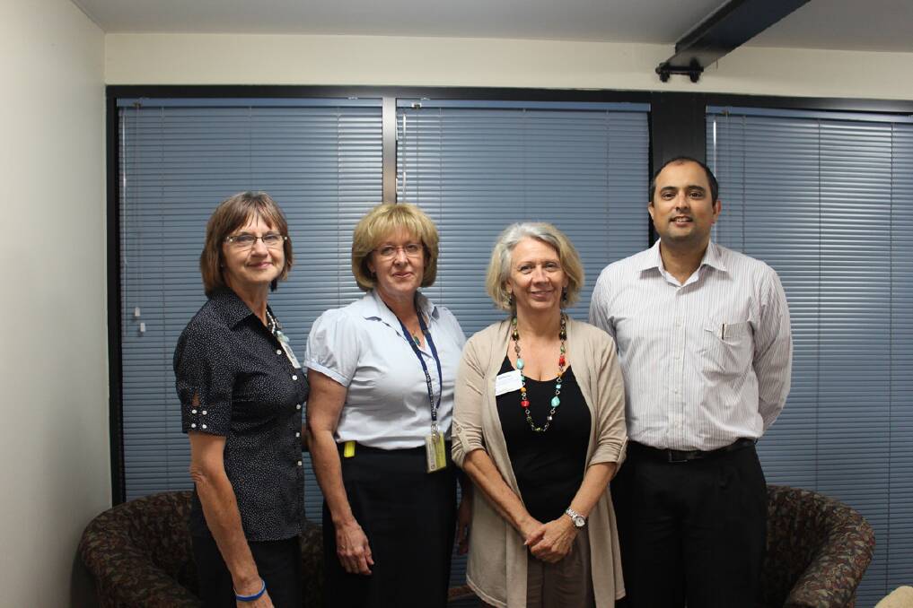 Prostate cancer specialist nurse from St John of God Bunbury Kaye Pendretti, Clinical nurse South West cancer services Megan McDermott, support group and outreach co-ordinator WA Emilia Hay and oncologist Dr Siddhartha Baxi. 