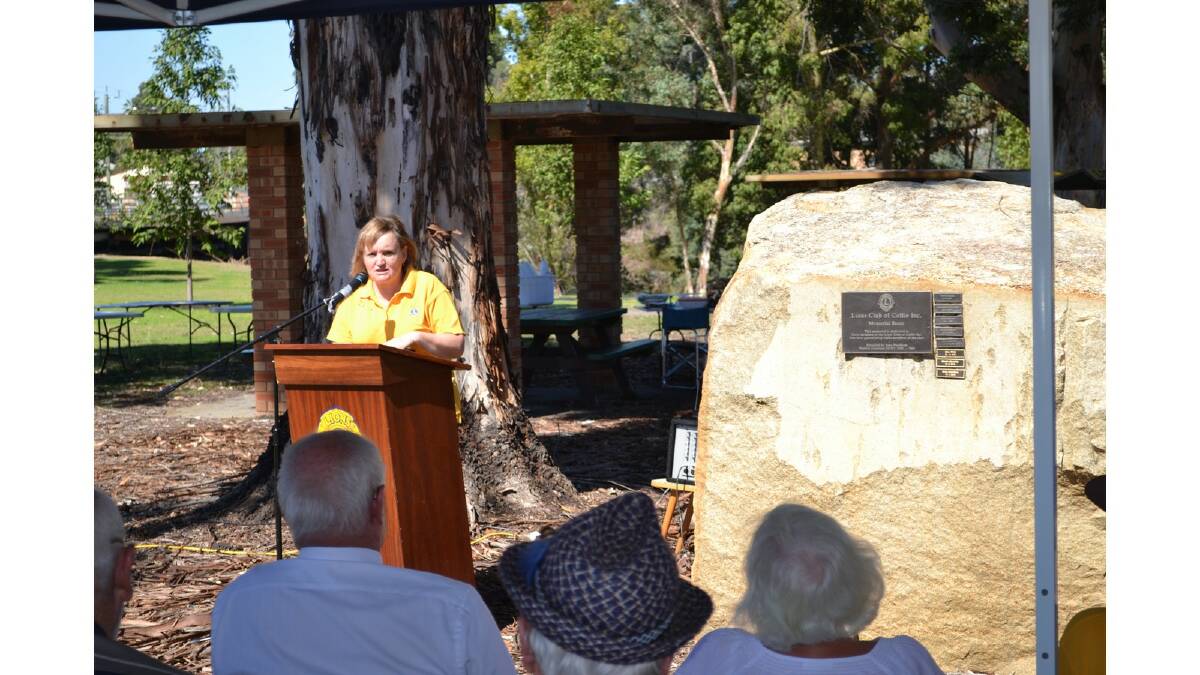 Family members and friends gathered at the Lions Park memorial stone to remember the significance and importance of their loved ones. 