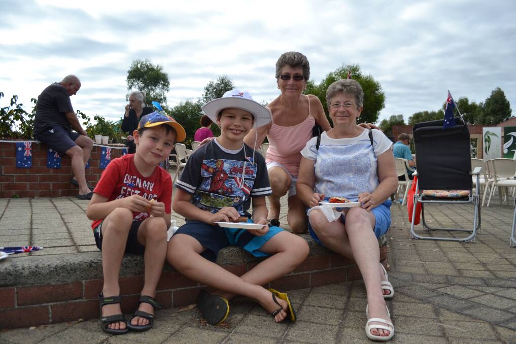 Family fun: Harrison Silvester, Connor Silvester, Wendy Hoskins and Wendy Harrison.