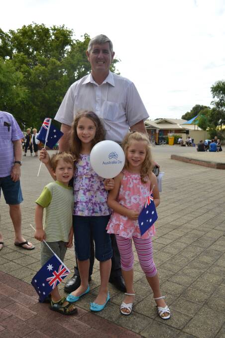 Aussie family: Thomas, Ebony, Ruby and Andrew Whitney.