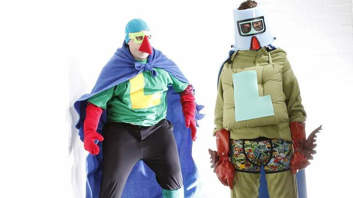 Superheroes made, not born: Back to Back's Laser Beak Man, coming to Sydney Theatre. Photo: Jeff Busby