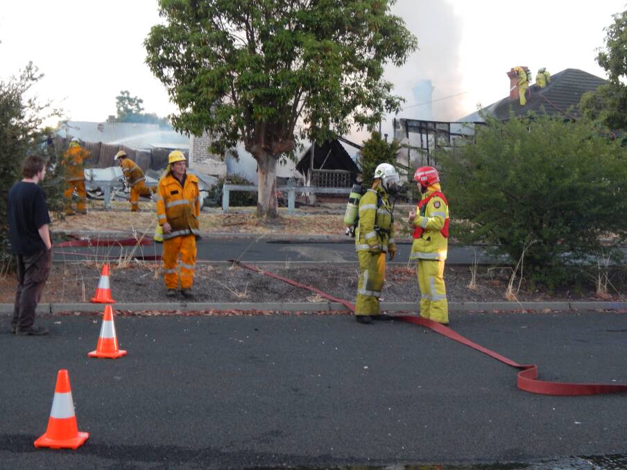 Two houses were destroyed in in an early-morning fire in Collie.