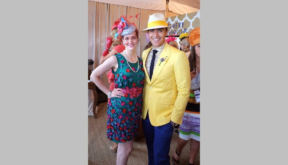 Photo of singer Hetty Kate with Evan Spargo at the Beck Caulfield Guineas Day on Saturday October 13, 2012. The Sunday Age / Luis Enrique Ascui