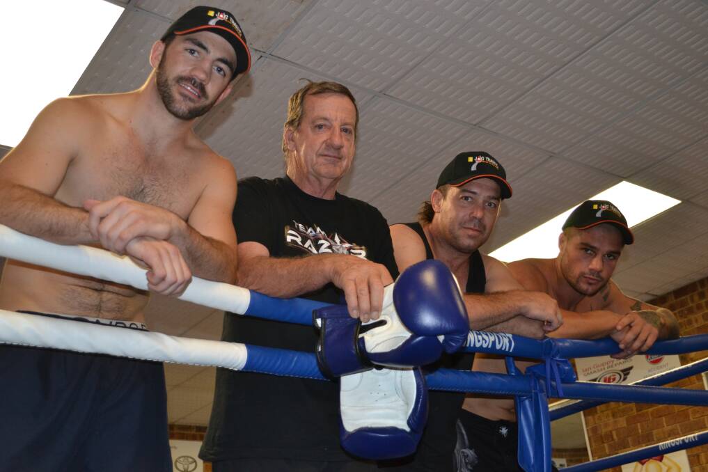 Two pro boxers Andy Green and Luke Sharp trained hard at the Collie Roche Park boxing gym.  