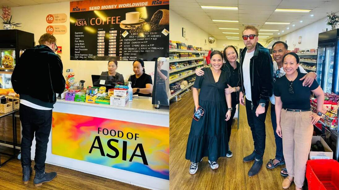 Hollywood actor Nicolas Cage dropped into an Asian grocery store in Busselton, Western Australia. Pictures by Food of Asia