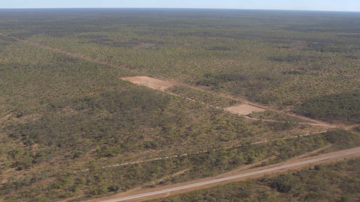 The Amungee site from the air in the Beetaloo, not much to see up top, it is all far underground.