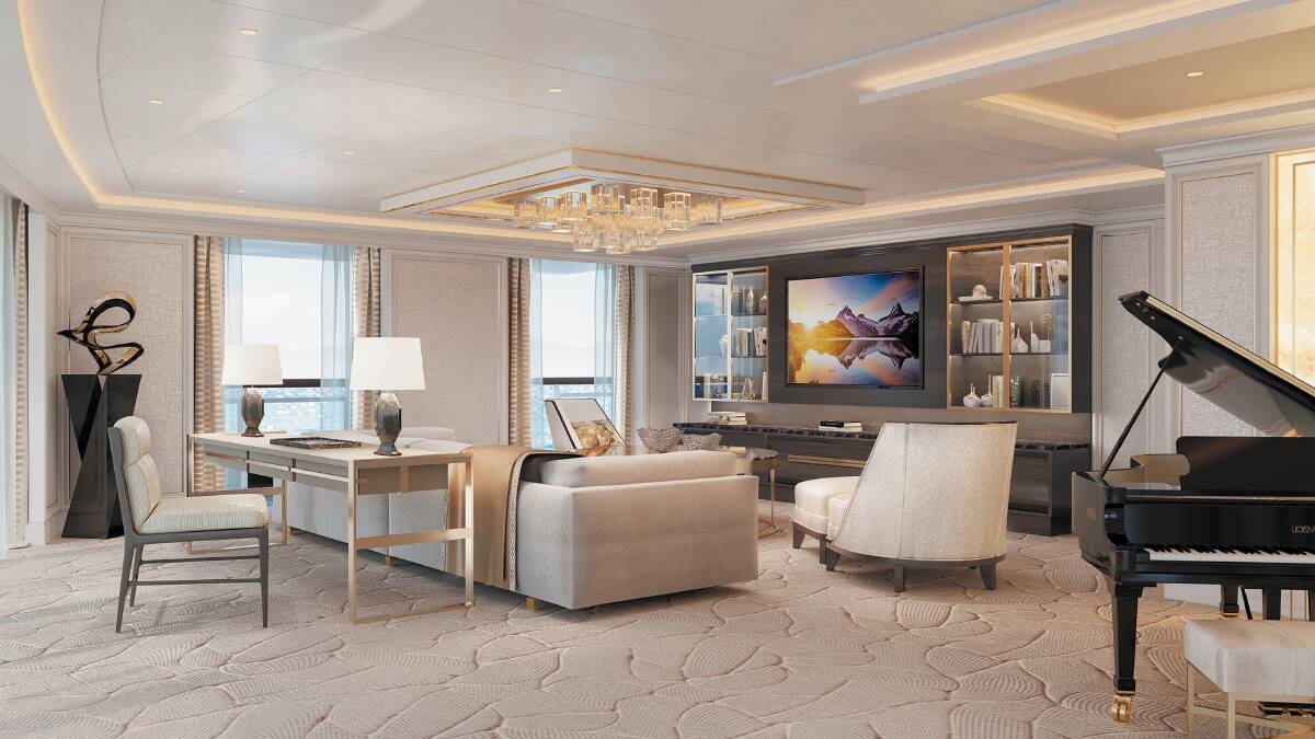 Palatial elegance: Seven Seas Splendor’s Regent Suite.