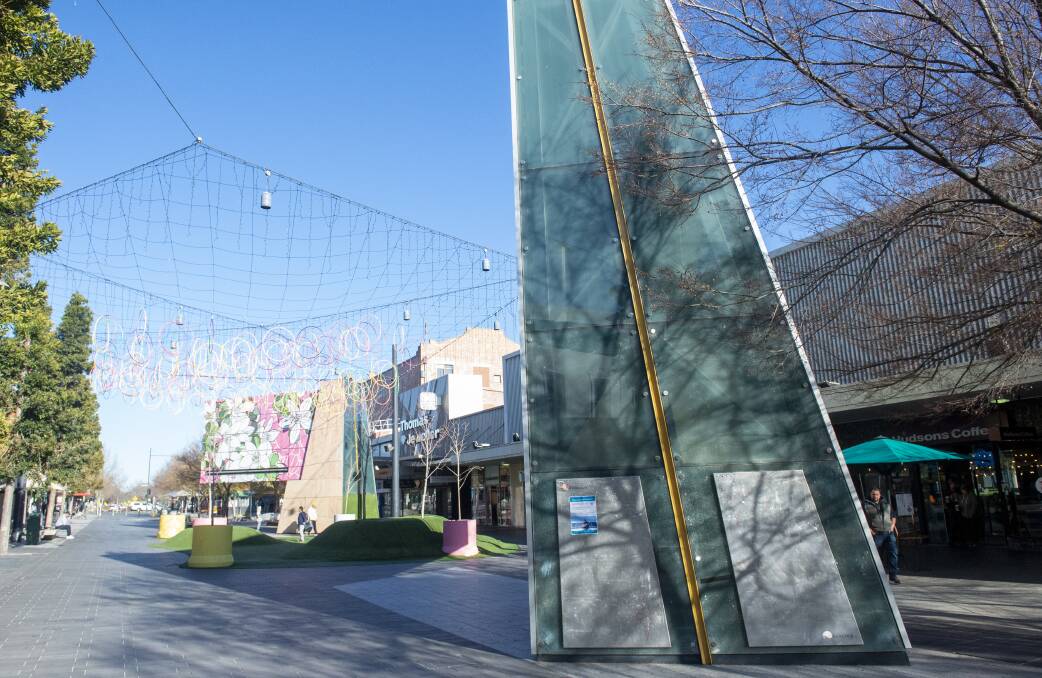 The 'lanterns' have been a feature of the Hargreaves Mall since its redevelopment and opened in 2010.