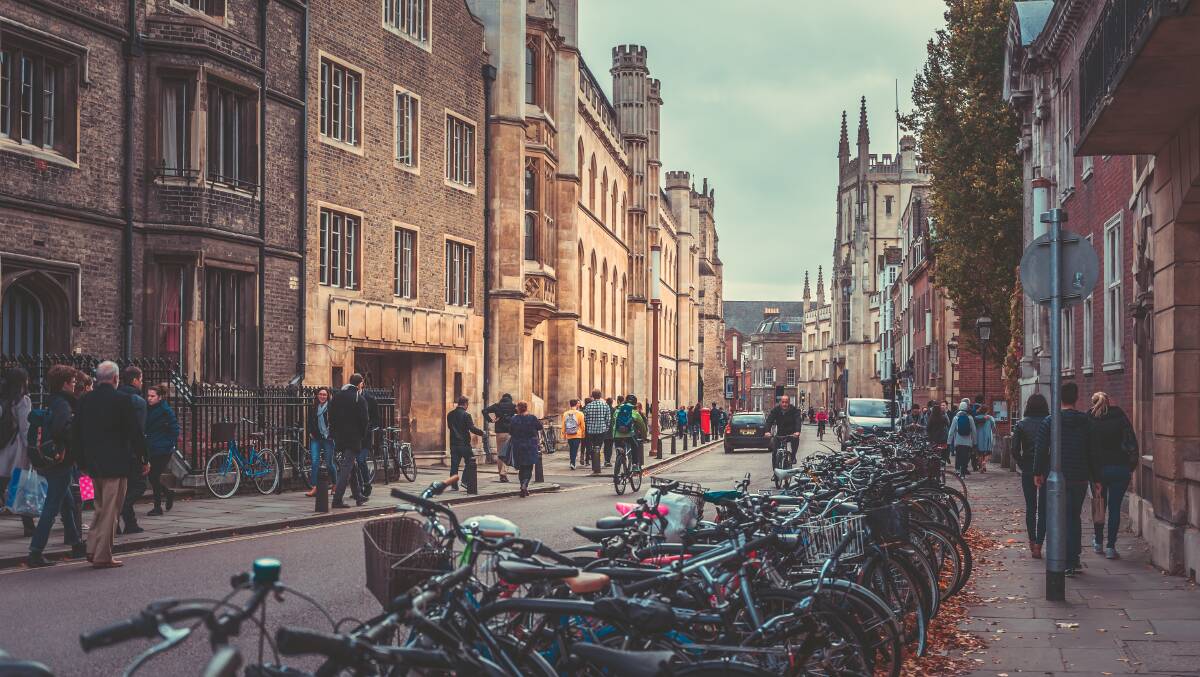 Cambridge is bicycle friendly, with a fifth of all journeys around the city made by bike.