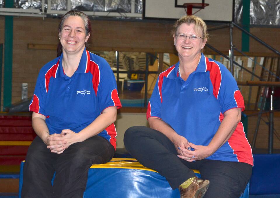 Pleased with the result: Collie PCYC gymnastics coach Kristy Milne and manager Linda Gallagher. Photo: Collie Mail. 