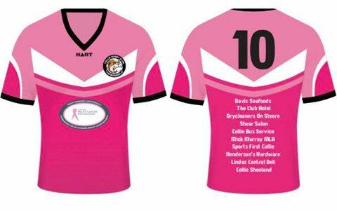 Collie rugby side dons pink for cause