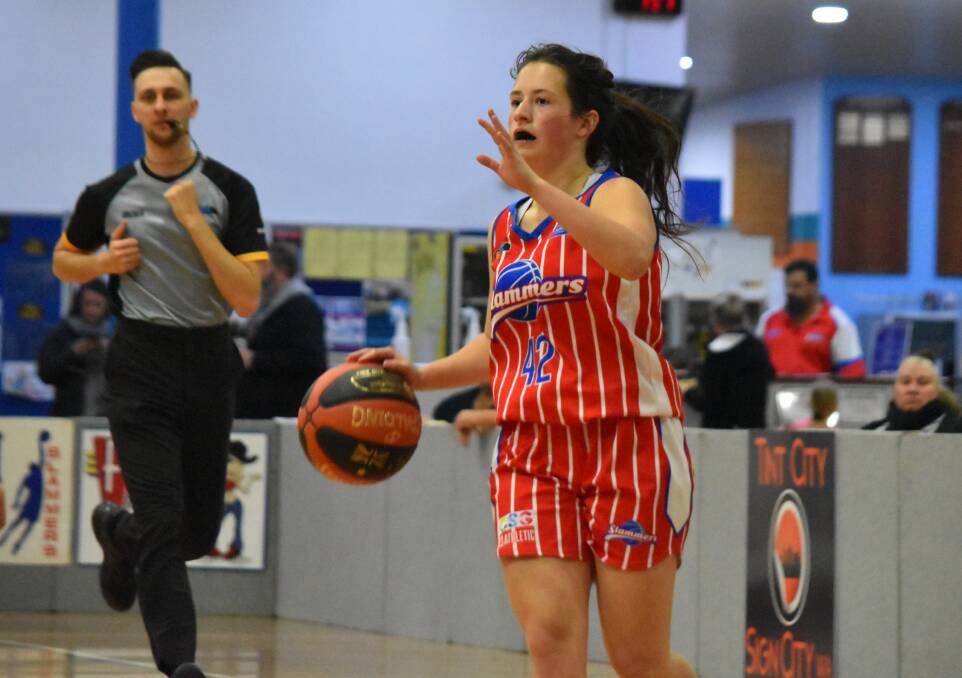 On the court: The South West Slammers were outmatched by the Cockburn Cougars and Goldfields Giants in round seven. Photo: Thomas Munday. 
