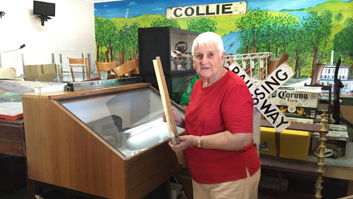 Big changes: Collie Railway Station Group president Jeanette MacLaren-Hall, along with the group's contingent of volunteers, assisted with the refurbishments over the past month. Picture: Thomas Munday. 