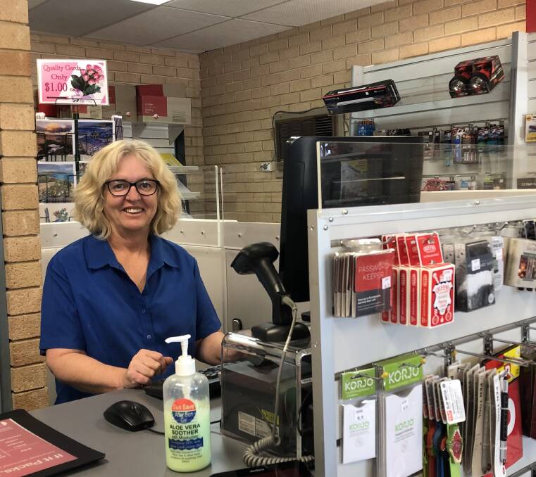 Lehua Chiswell at the counter of her new Post Office at Darkan.