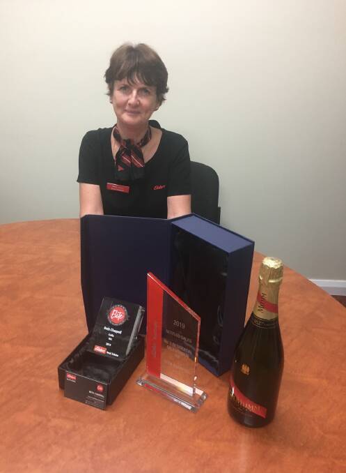 An amazing achievement: Elders Collie sales consultant Beth Chappell recently received the 2019 No. 1 Residential Salesperson (Settled Sales) award. Photo: Supplied. 