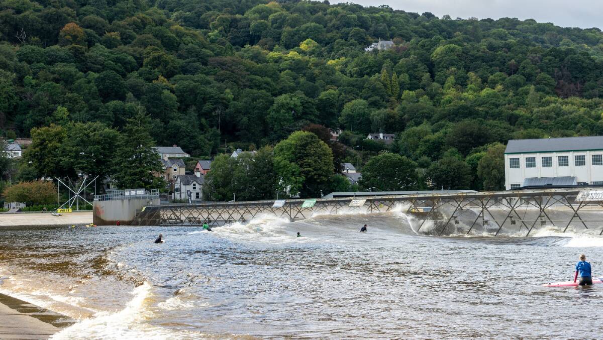 The artificial wave pool at Surf Snowdonia. Picture: Michael Turtle