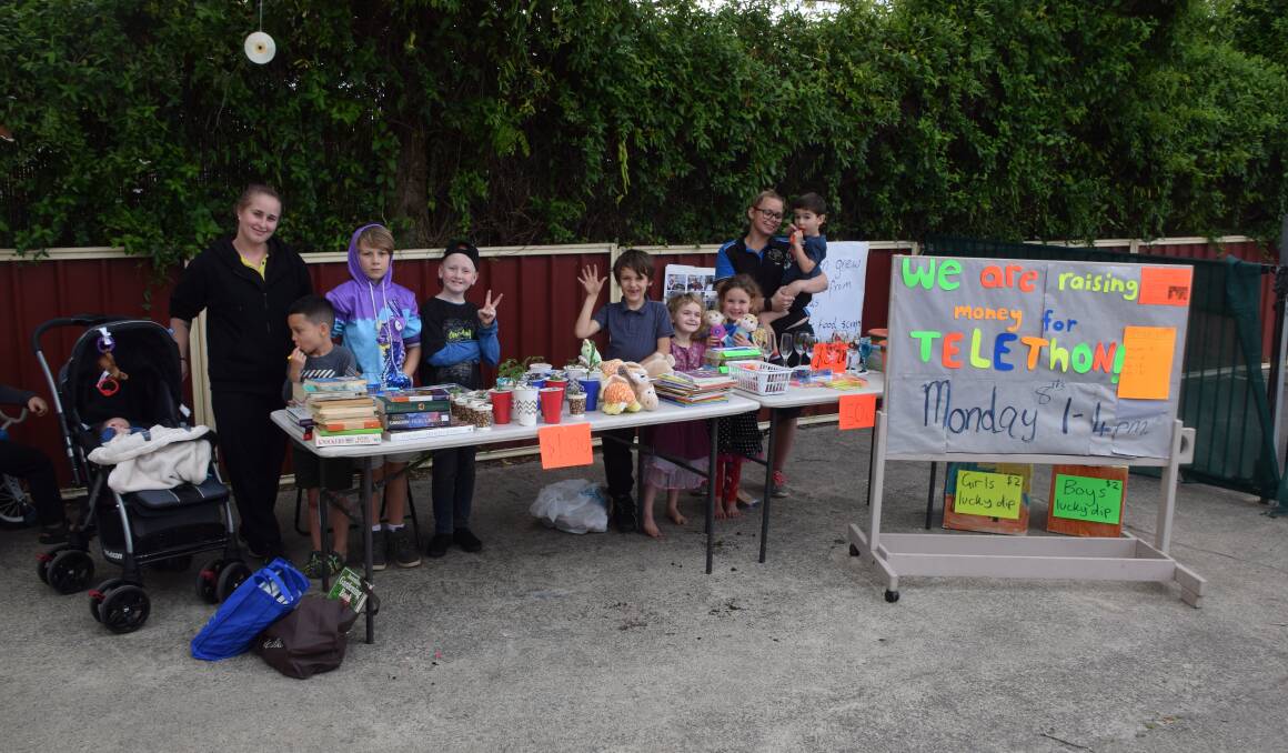The children and teachers at Kidz Cottage held a sale on Monday afternoon to raise money for Telethon. Photo: Ashley Bolt