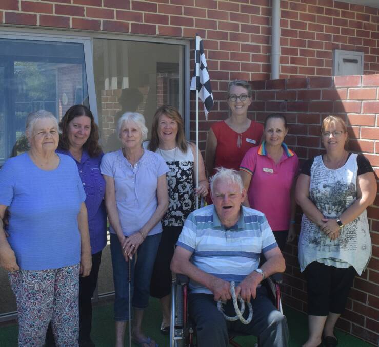 ValleyView Residence installed a small putting green in its centre courtyard, with clubs and the flag donated by the Collie Golf Club. Photo: Ashley Bolt