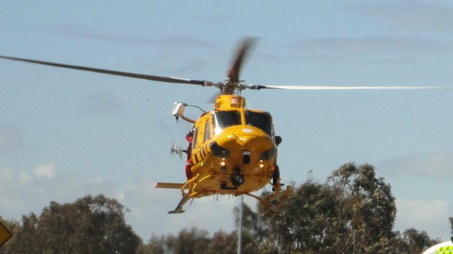 The RAC Rescue helicopter was deployed to a crash on Monday. Photo: supplied