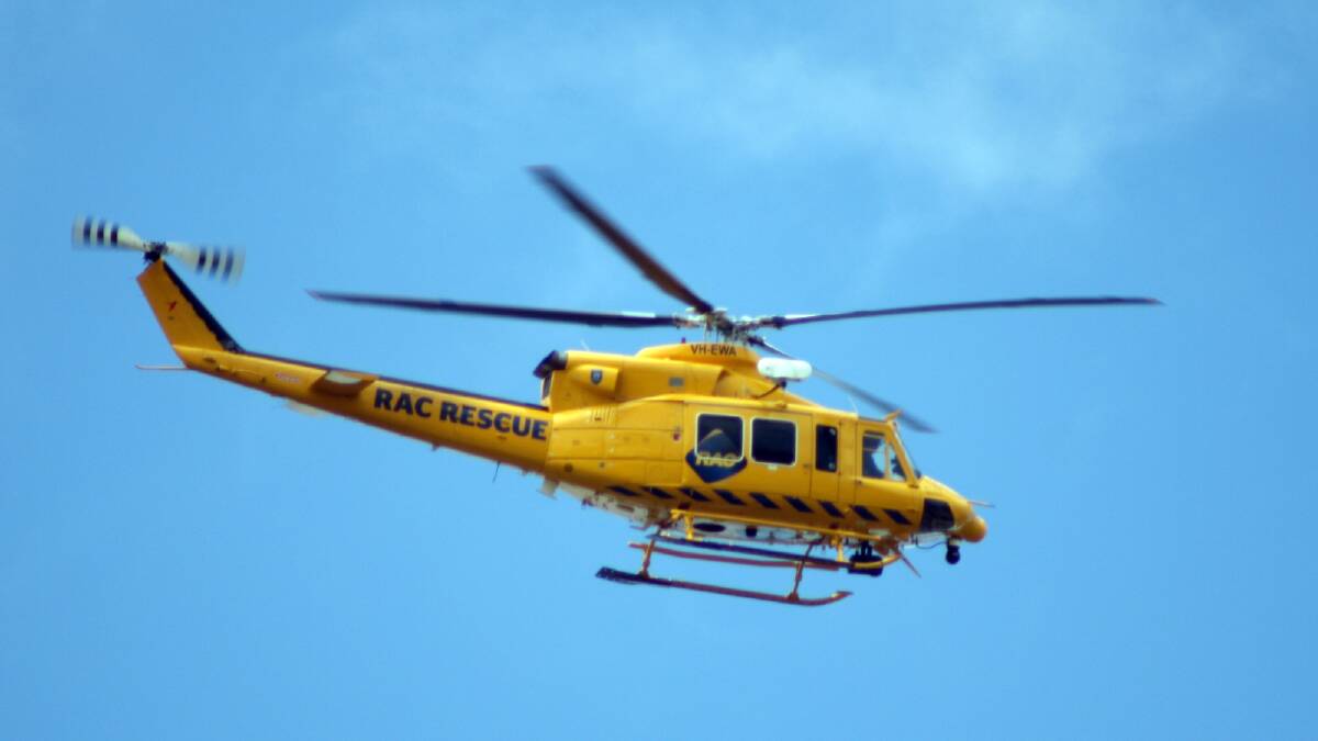 The RAC rescue helicopter was deployed to a car crash on Mornington Road on Saturday afternoon.