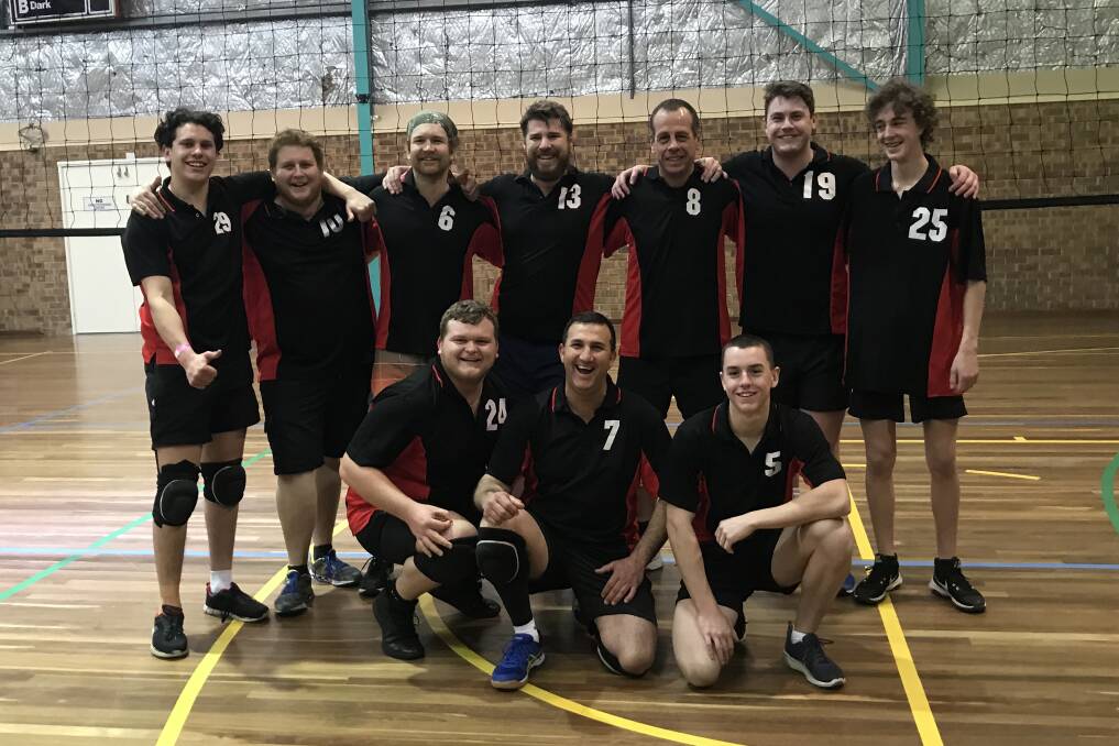 Collie Men's B-grade team of Jarrod Vickers, David De Angelis, Brendan Murphy, Hayden De Angelis, Damon Thomson, Leigh Evans, Kyle Hulls, Gary French, Hayden Stone and Ethan Harrison-Brown won for the second year in a row. Photo supplied.