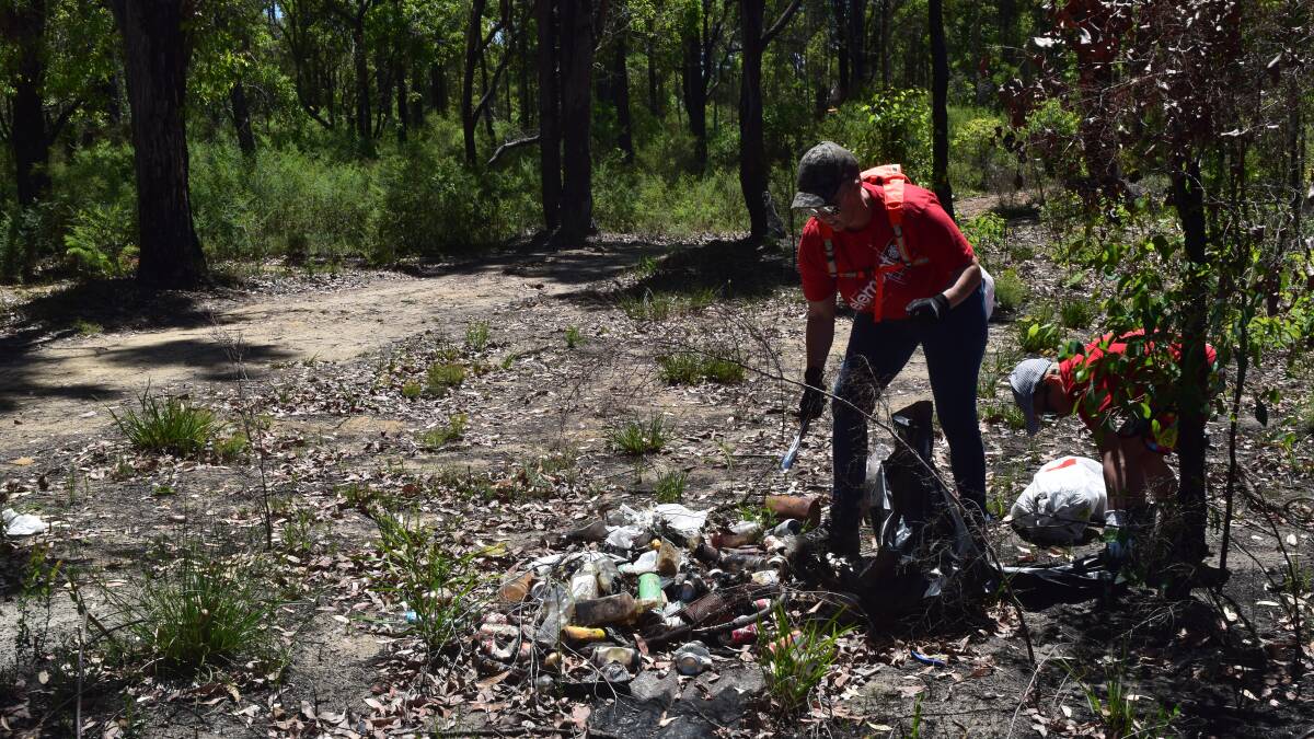 About 30 volunteers turned out to clean up around the Black Diamond area over the two clean-up days on Sunday, January 28 and Wednesday, January 31. Some photos supplied.