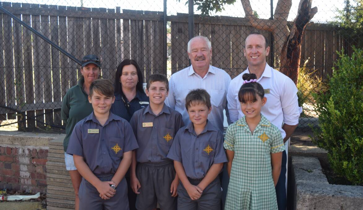 Collie-Preston MLA Mick Murray and the Shire of Collie's Christine Szostak received a tour from St Brigid's School principal Daniel Graves and the Environment Ministry, made up of students Jett, Toby, Oliver and Grace.