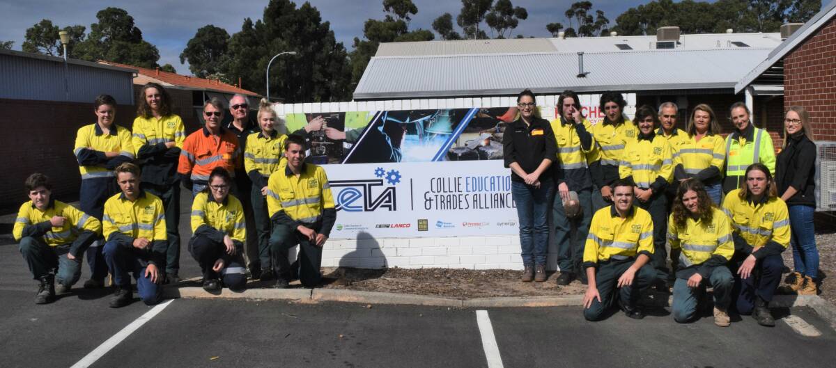Industry representatives visited Collie Senior High School this month to renew the Collie Education and Trades Alliance. Photo: Ashley Bolt