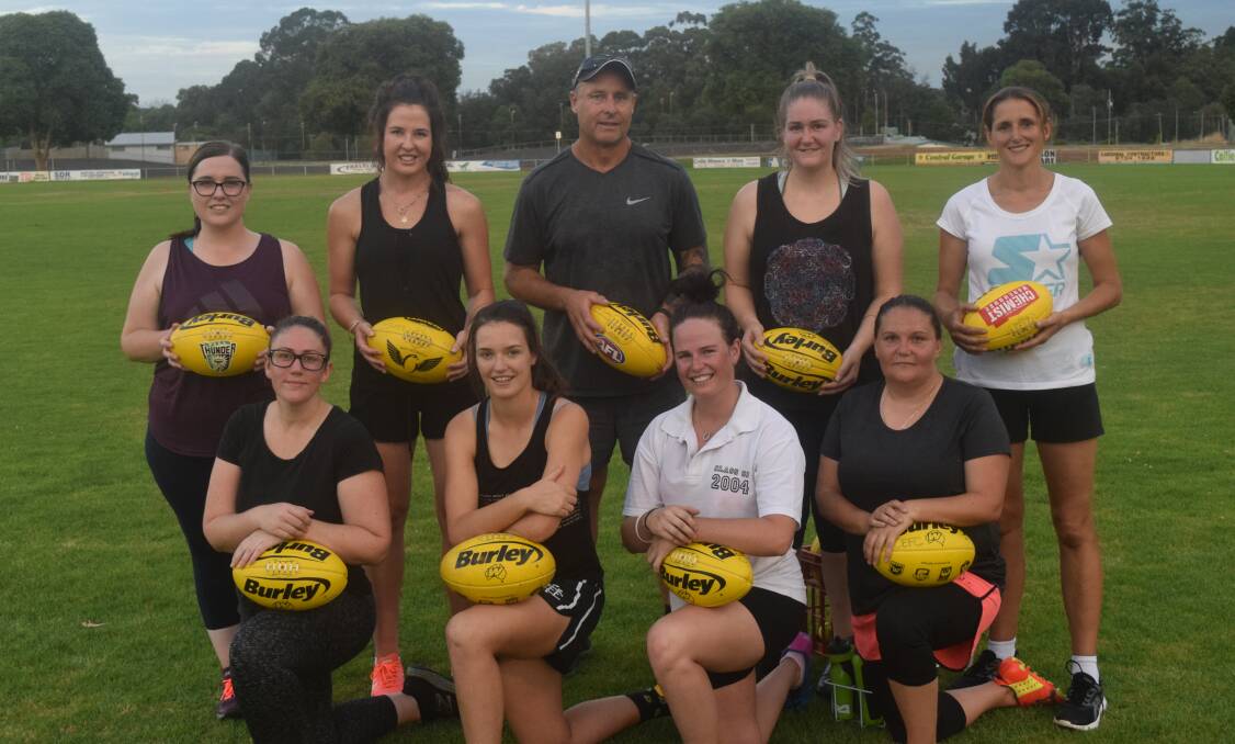New Collie Eagles women's coach Alan Fontana had his first training session with the team on Tuesday evening. Photo: Ashley Bolt