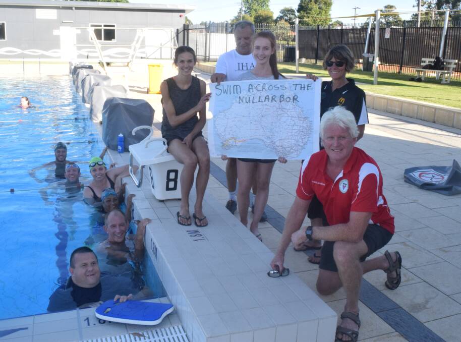 The pool is regularly filled with swimmers participating in the 'Swim to the Big Smoke' initiative, including Rod Hart (bottom left), who has swum more than 75km.