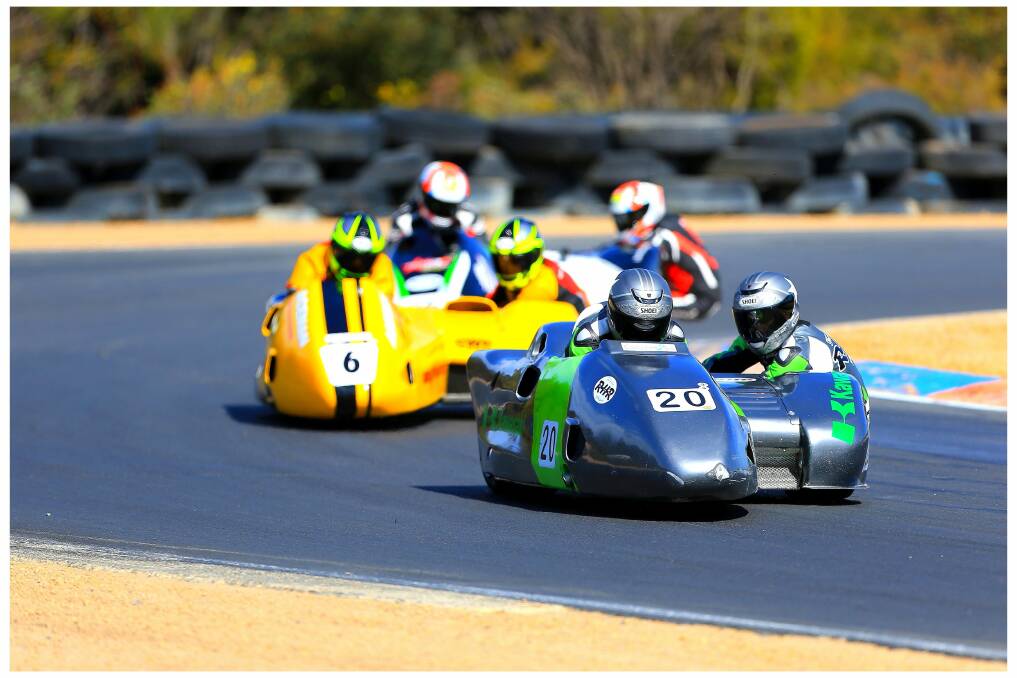 Racing duos: The pairing of Graeme Evans and Jarrod Scott will have a tough battle with Des Harvey and Gary Cushnahan for the sidecar championship. Photos: supplied