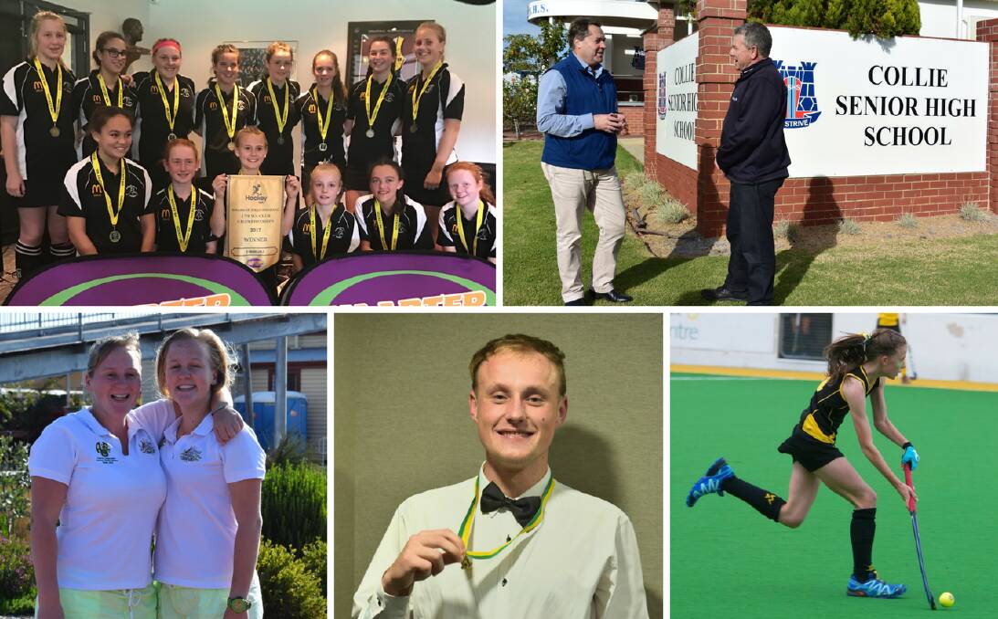 Shire of Collie sportsperson of the year awards nominees year 7 girls hockey team, Paul Reuben, Annabelle and Maggie Biffin, Travis Cleggett and Grace Sheppard.