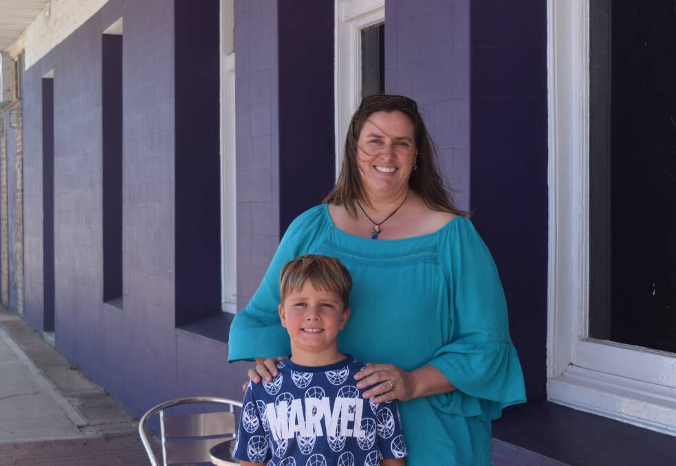 Nicole Ambrose with her seven-year-old son Keith. Photo by Ashley Bolt.