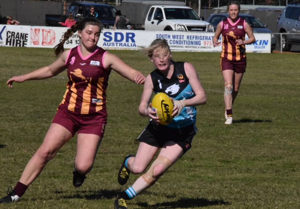 The Collie Eagles women's team took on Harvey Brunswick Leschenault in the final home game of its inaugural season. Photo: Ashley Bolt.