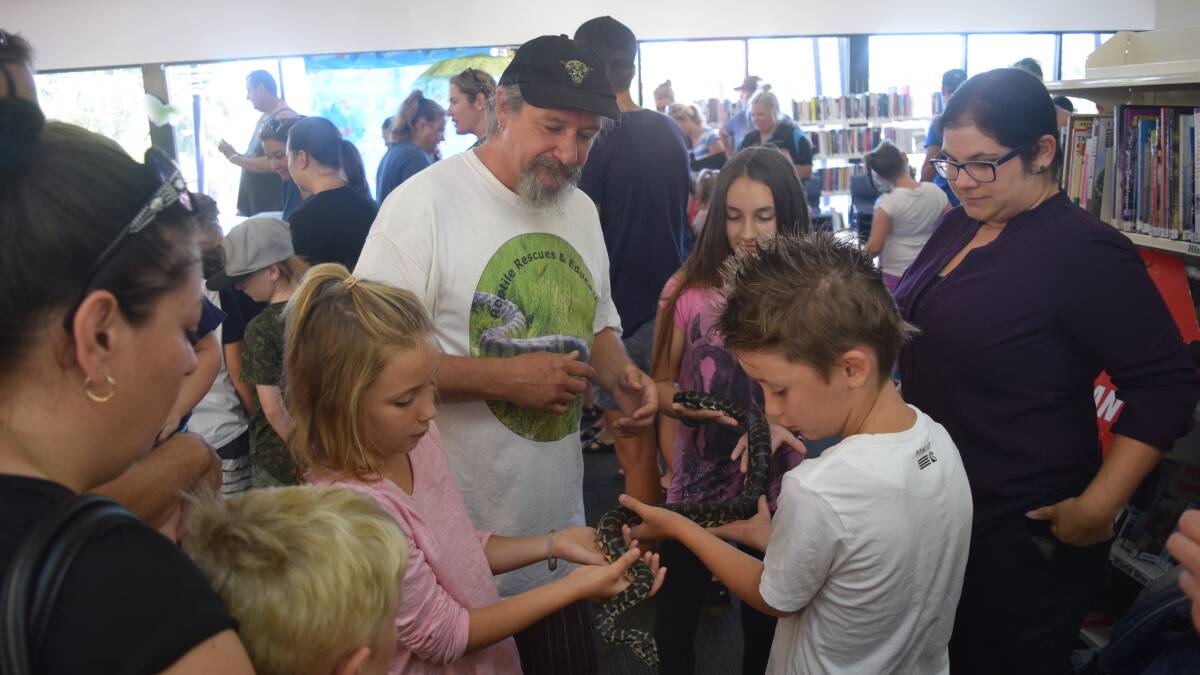 Snakes alive with Phill Schenberg at the Collie Public Library.