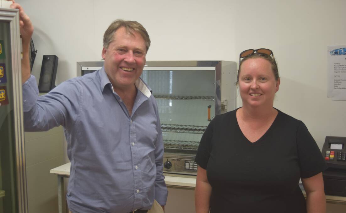 Federal Member for O'Connor Rick Wilson and Collie BMX Club treasurer Susan Riley in the club's kitchen, which will be upgraded through a Stronger Communities grant.