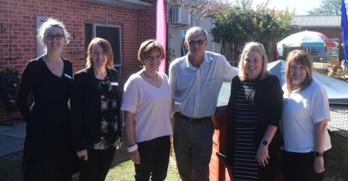 Representatives from Alzheimer's WA and the WA Country Health Service visited ValleyView Residence on Wednesday. Photo: Ashley Bolt