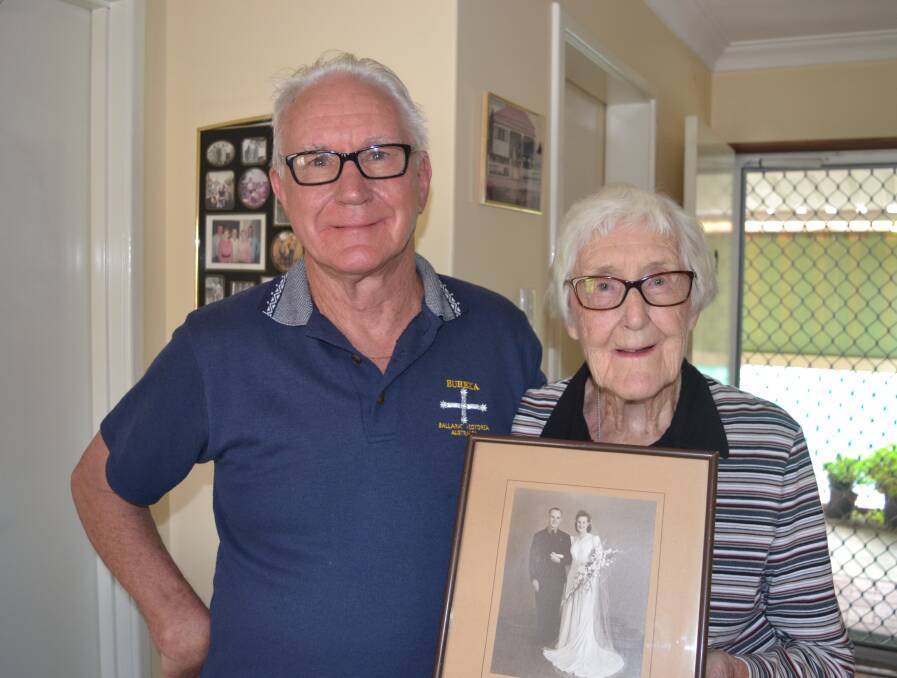 Garry Butcher who served with the Australian Army in the Vietnam War with his mother Diana Butcher, who served with the Royal Australian Air Force in WWII. Photo: Breeanna Tirant 