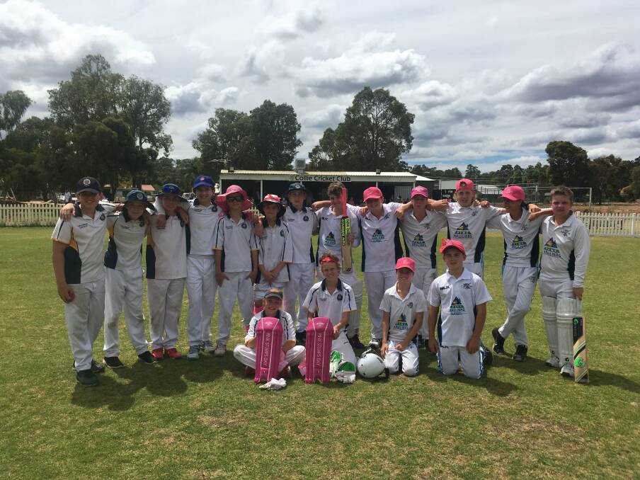 Collie year 8 boys took to the pitch to raise more than $1200 for the McGrath Foundation. Photo: supplied. 