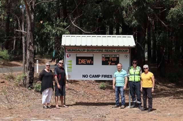Mungalup Bushfire Ready Group's new noticeboard. 