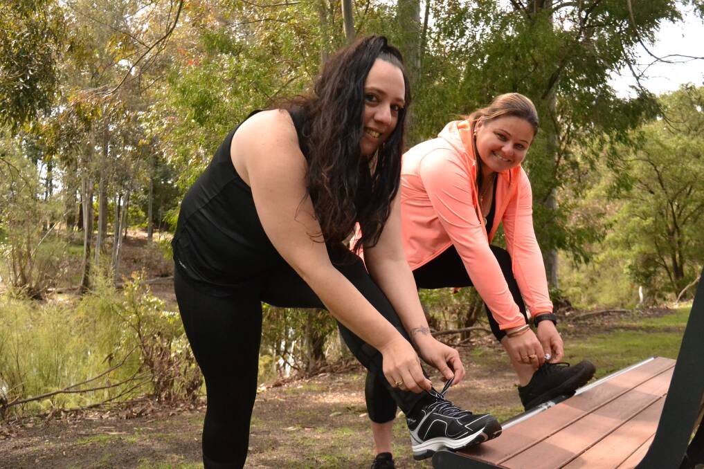 Locals Patricia Naysmith and Nicole James have joined up to walk 120,000 steps this October to help raise money for type 1 diabetes. Photo: Breeanna Tirant 