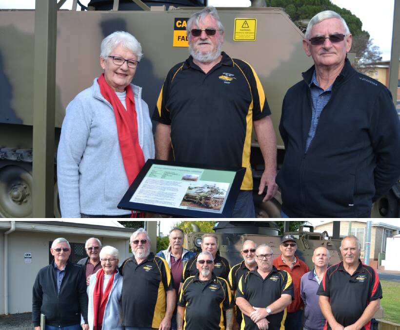 The Collie-Cardiff RSL unveiled their re-coated and finished M113A1 Armoured Personnel Carrier recently in memory of Collie Boy and Lance Corporal Keith Ivan Dewar. Photos: Breeanna Tirant